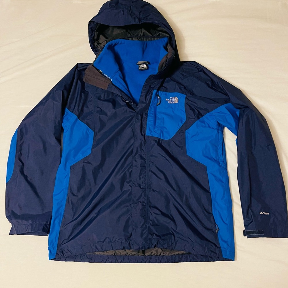 Blue North Face winter jacket